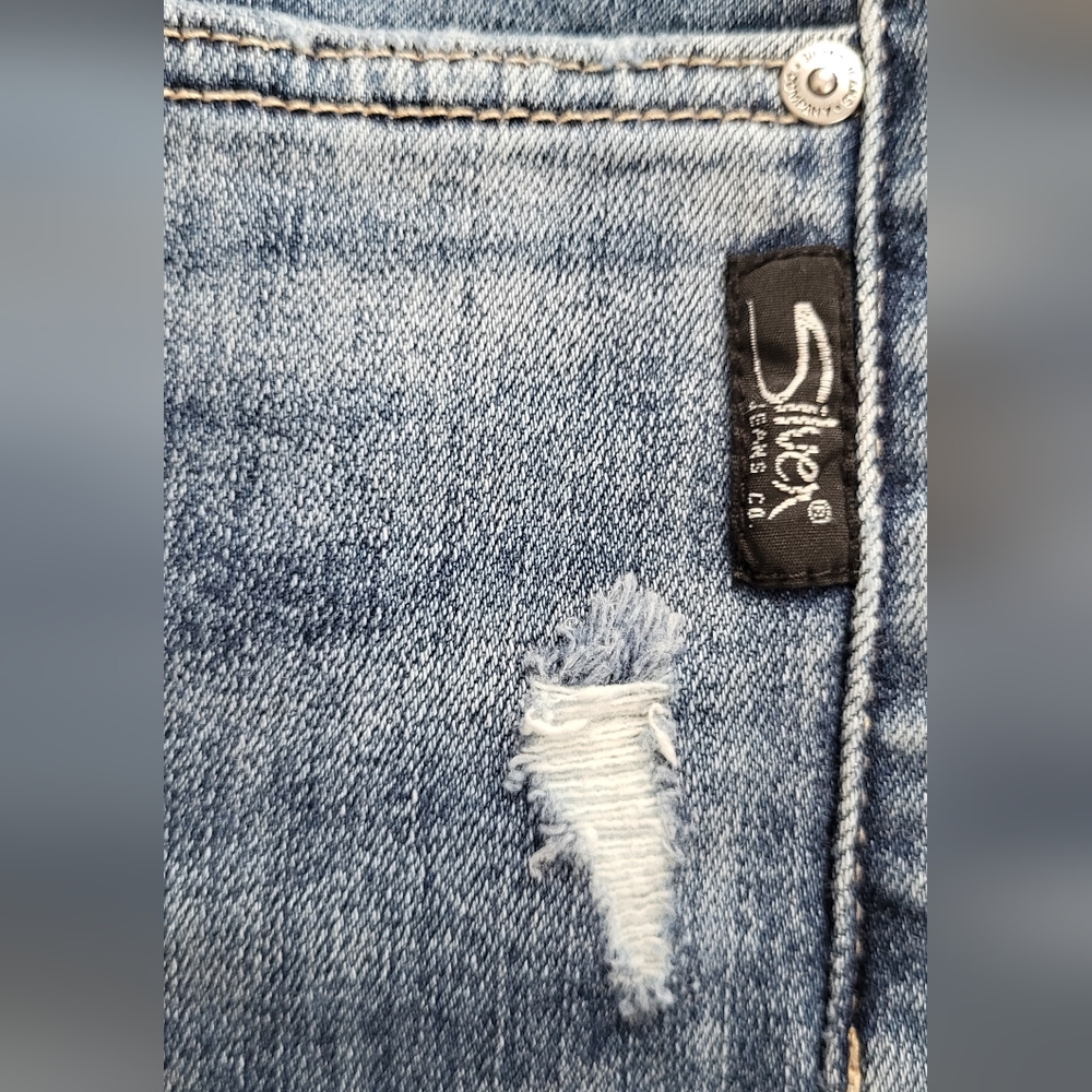 Calley Skinny Crop Jeans Silver